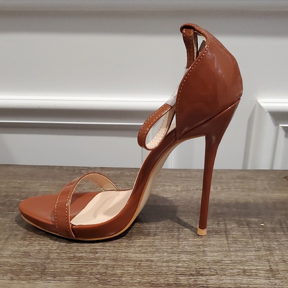 NIB! Brown Stiletto Heel Sandals